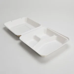 3-compartment bagass food box-Qty:200